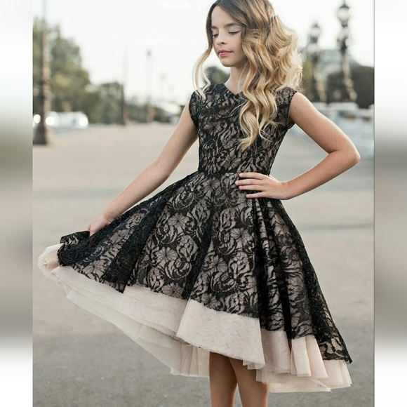 **SOLD** Joyfolie Mia Joy Girls Evalina Lace Dress Size 12 Large - Picture 2 of 9